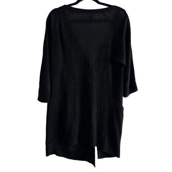 Lafayette 148 New‎ York 100% Linen One Button Cardigan Black Women’s Size M - Picture 2 of 7